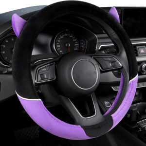 Funda antideslizante para volante Cute Devil morada
