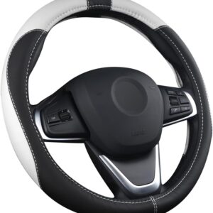 Fundas para volante LOVEAUTO en cuero blanco 37-38 cm
