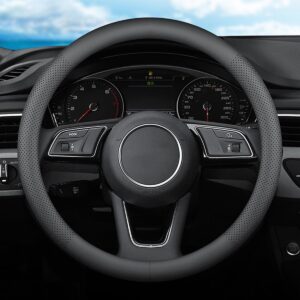 Funda para volante XHRING en cuero negro - Compatible Kia 2024