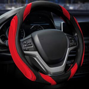 Funda volante cuero Sportage 37-38cm rojo - Protección y comodidad