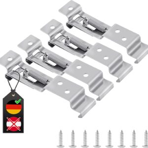 4 Clips portamatrículas remolque 125x25 mm acero inoxidable
