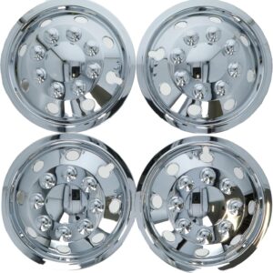 Kit tapacubos 14" Carpoint cromo - 4 unidades