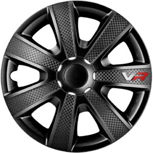 Tapacubos AutoStyle VR 13" Negro/Carbono - Juego de 4 unidades
