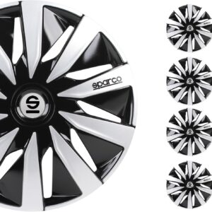 Sparco SPC1491BKSV Tapacubos Lazio 14" Negro/Plata