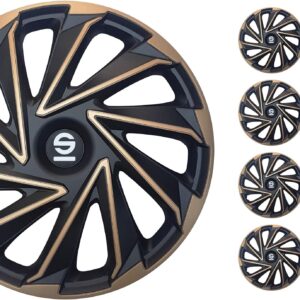 Tapacubos Sparco 16" Oro/Negro - Juego de 4 unidades