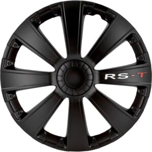 AutoStyle RS-T Juego Tapacubos 14" Negro (4 uds.)