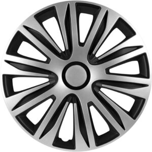 Tapacubos AutoStyle Nardo 14" Plateado/Negro - Juego de 4