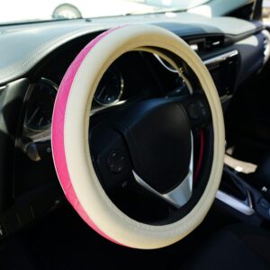 Funda de volante MITA Pinks-8: instalación fácil y ajuste universal