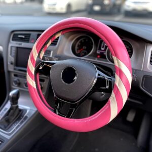 Funda de volante MITA Pinks-1 universal 14-15", instalación fácil