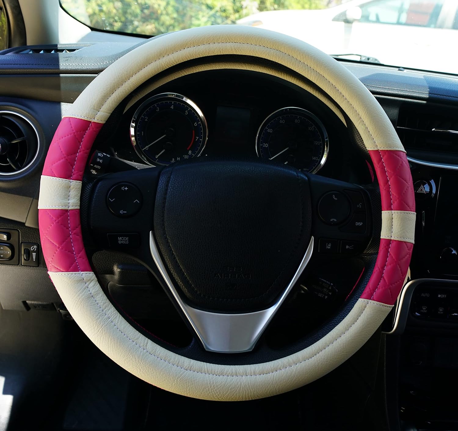 Funda de volante MITA Pinks-3 universal 14-15" fácil instalación