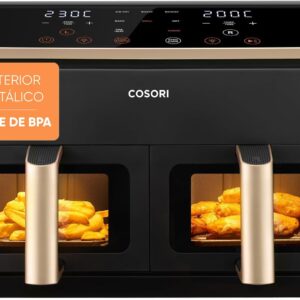 Cosori Freidora de Aire 8,5L con Doble Cesta y Ventana