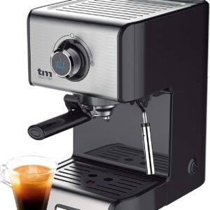 TM Electron TMPCF101 Cafetera Espresso Manual 15B, 1200W, acero inoxidable