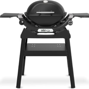 Weber Q 1200N - Parrilla de gas negra con soporte y mesas