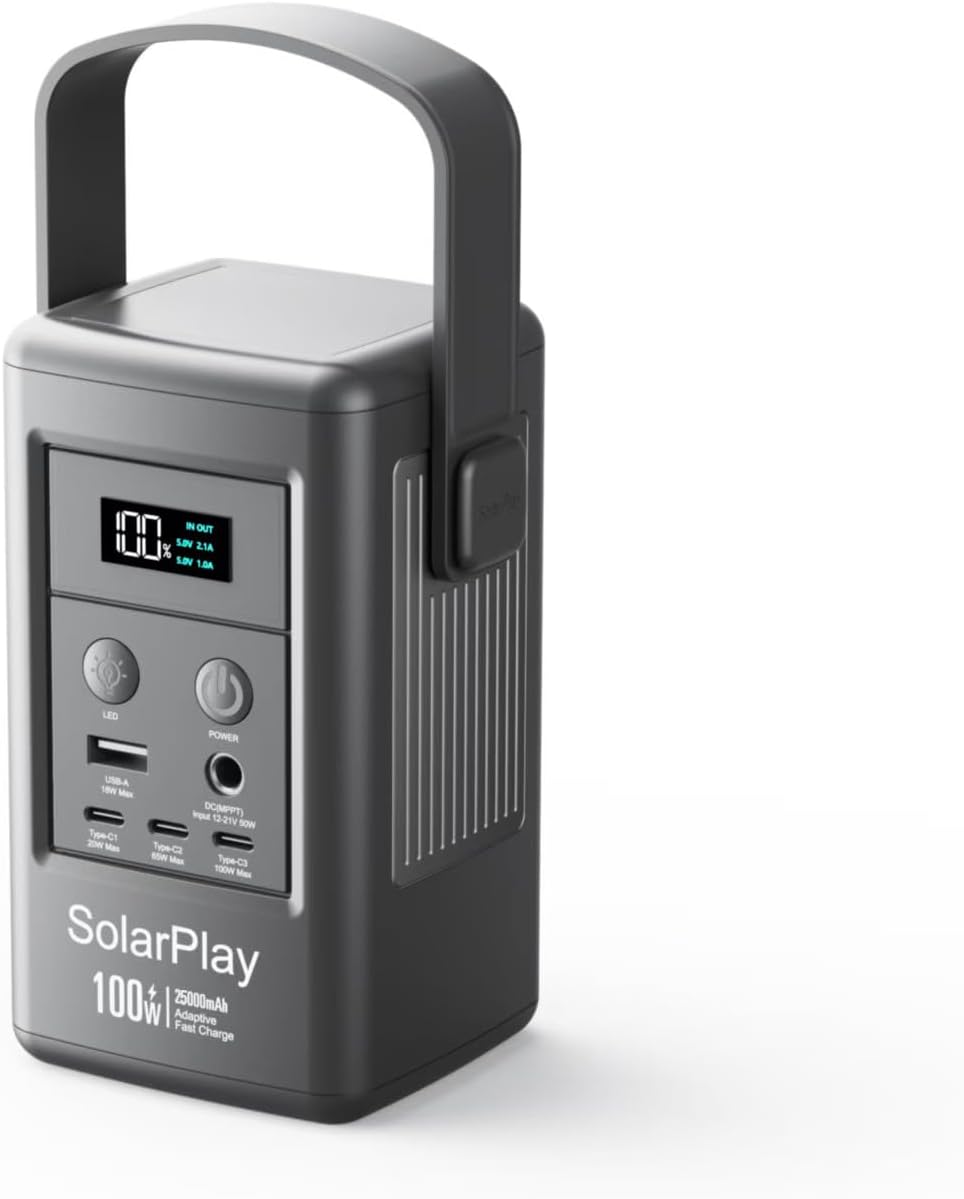 SolarPlay Q2402M - Batería portátil 2500W con carga solar