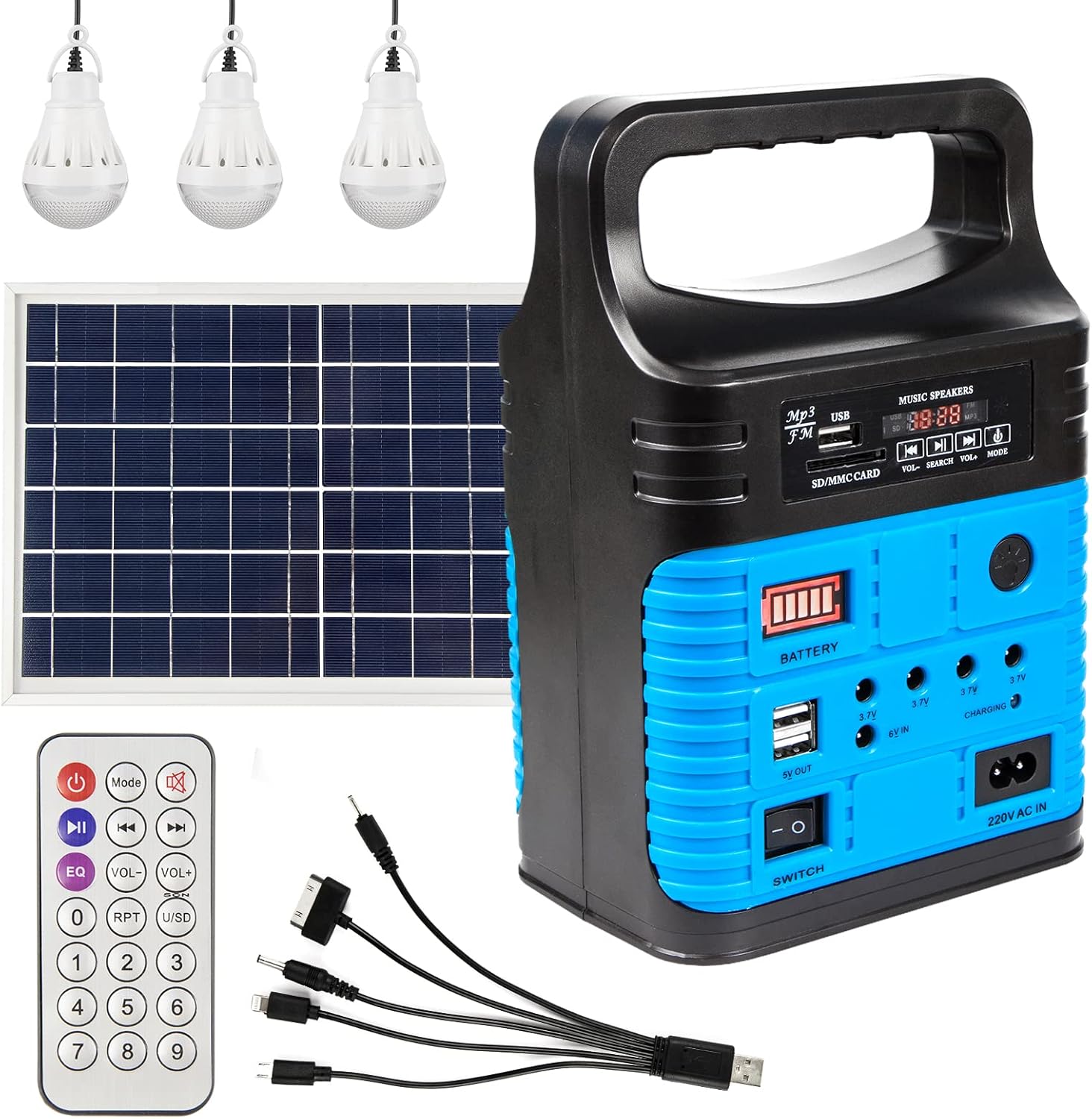 Generador solar portátil Upusa 10000mAh con panel incluido
