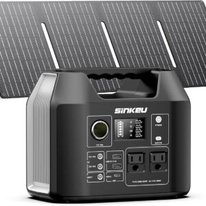 Generador solar portátil SinKeu 300W con panel plegable