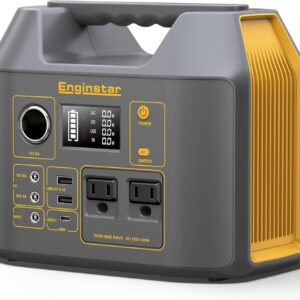 EnginStar Estación energía portátil 300W con panel solar 60W