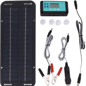 Cargador solar 20W para baterías 12V/24V | Impermeable y versátil