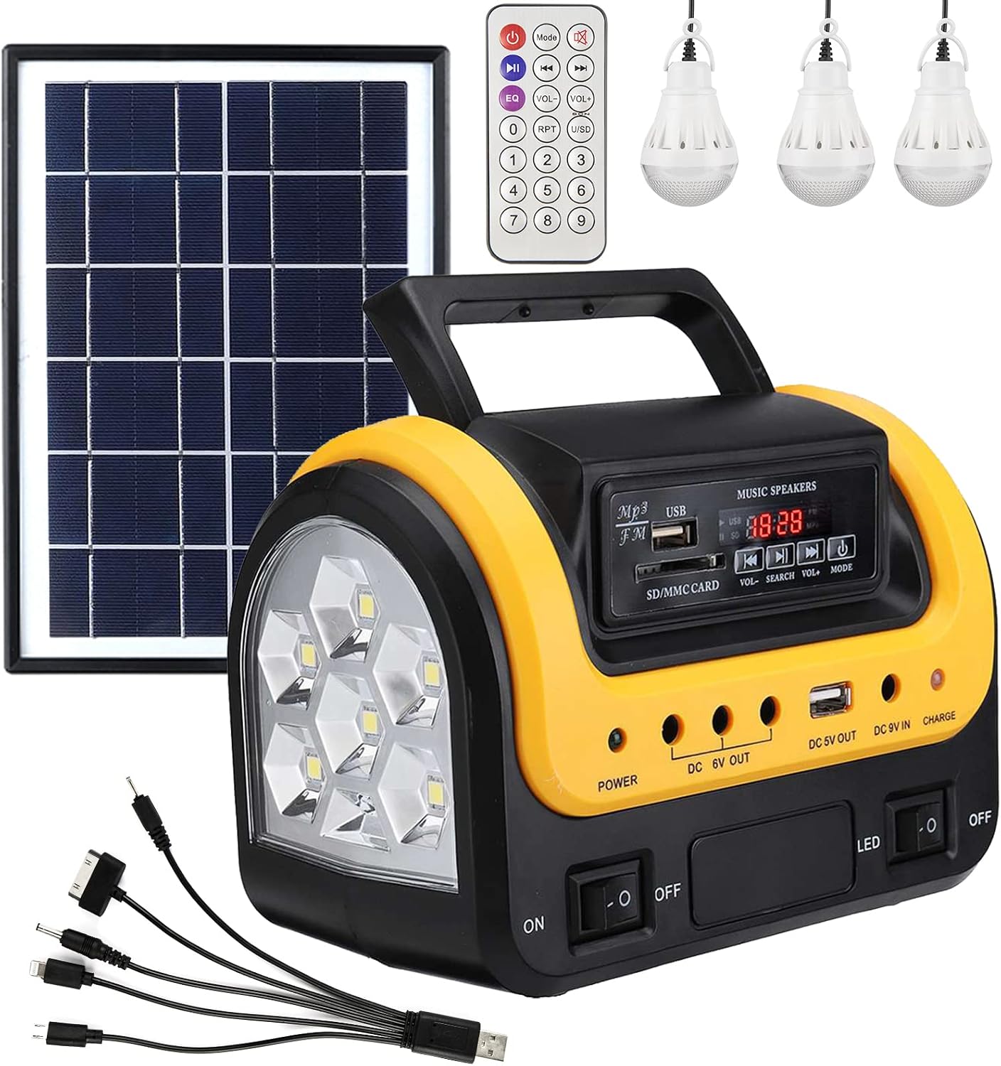 Generador solar portátil Upusa con panel solar 5W