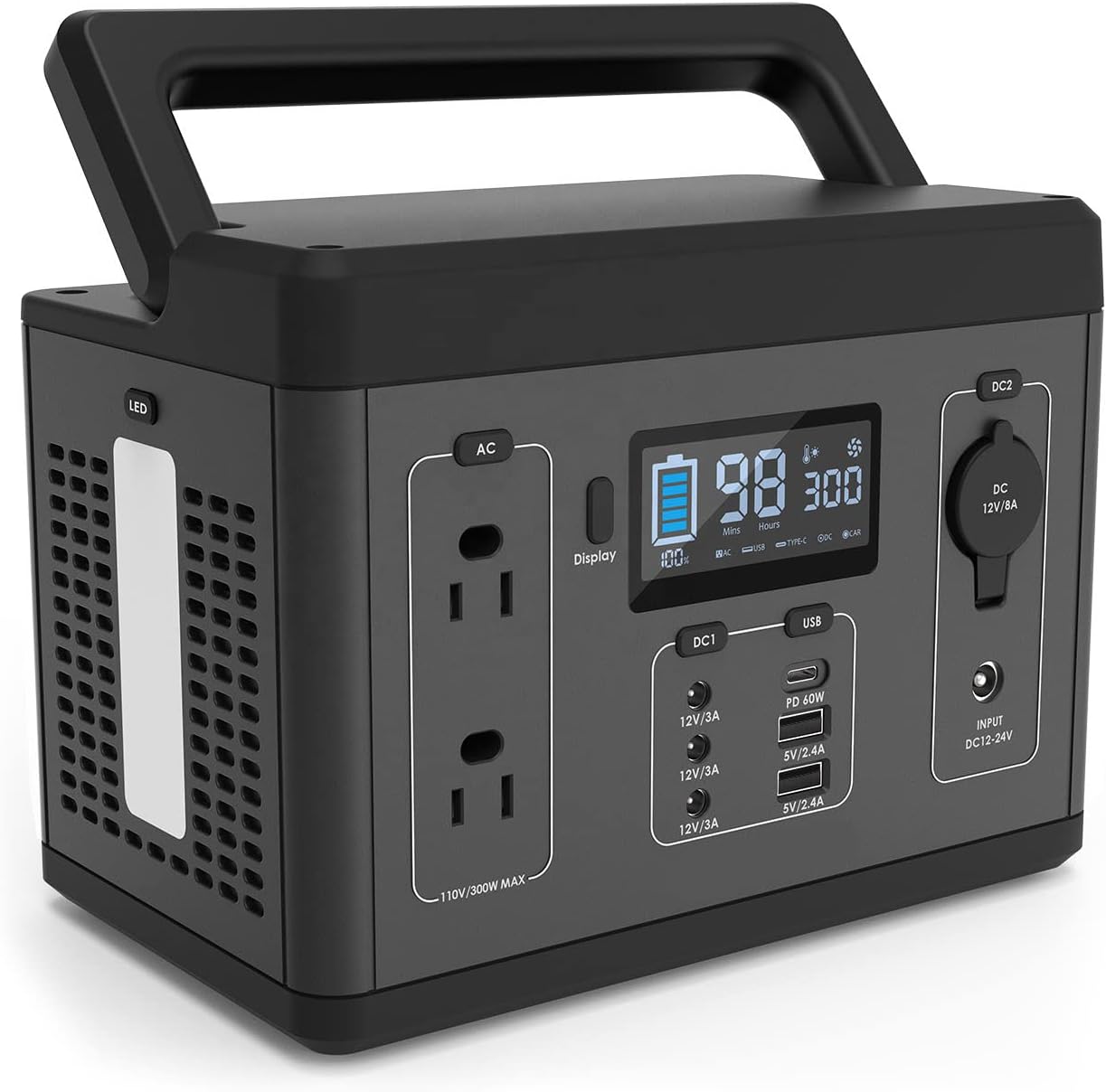Estación energía portátil 560Wh con salida AC/USB/12V