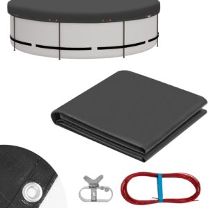 WOLTU Cobertor Piscina Redondo Ø 460 cm, PE 200 g/m², Gris Oscuro