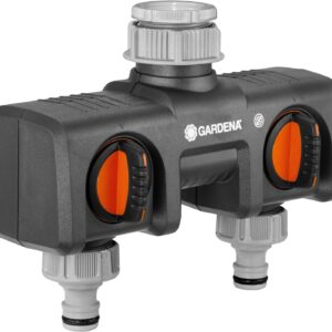Distribuidor Gardena 2 vías Negro/Naranja