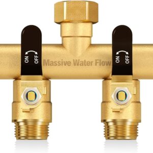 Distribuidor de agua de 4 vías 3/4" en latón
