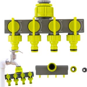 Conector de grifo 4 vías para riego y jardín