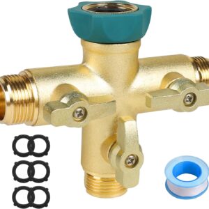 Divisor grifo latón 3 salidas G3/4" kit completo