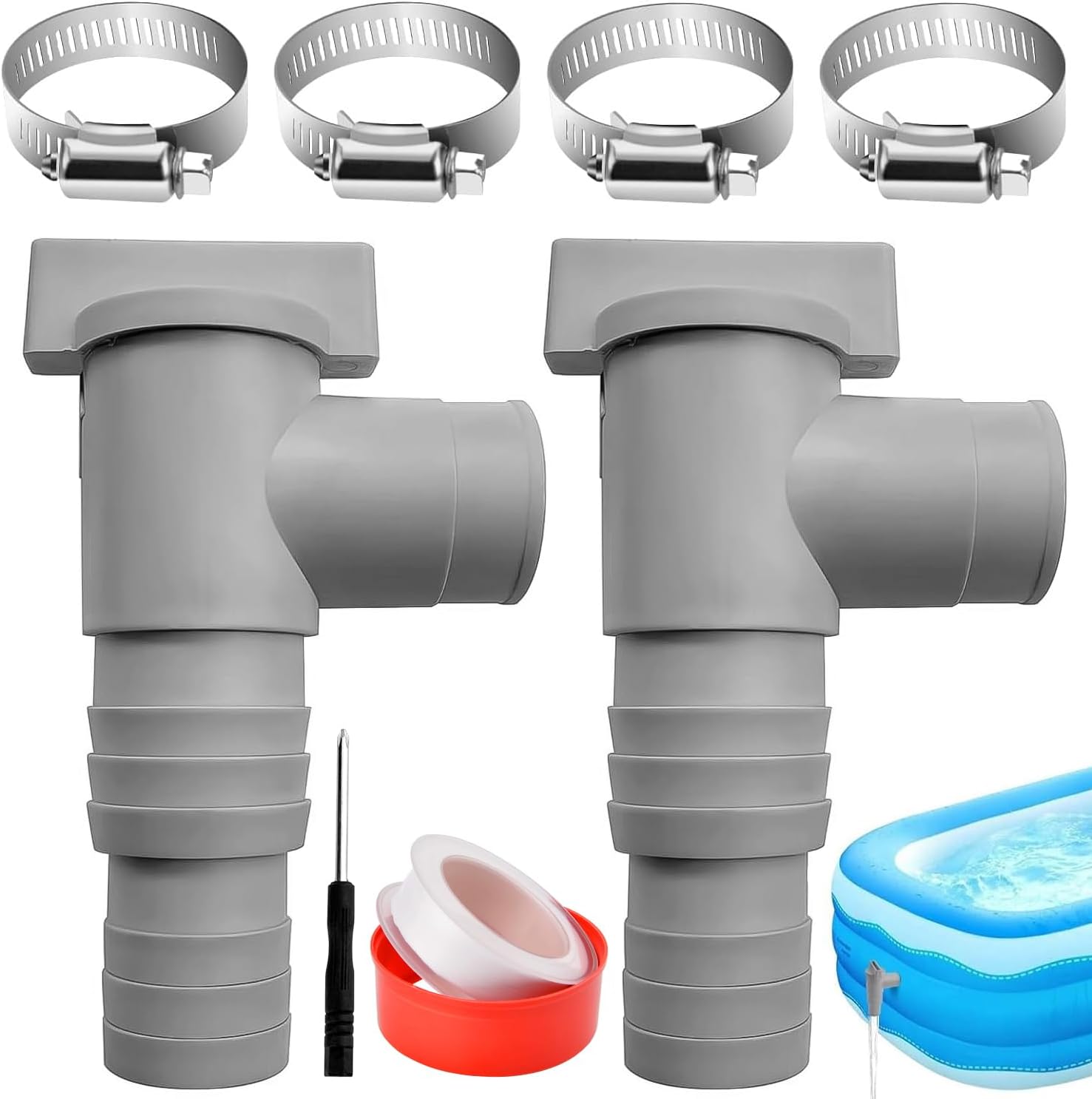 Válvula cierre piscina 32 mm (2 uds) Pipihome