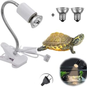 NEWFUN Lámpara Tortuga UVB + Calor, 2x50W Clip 360°
