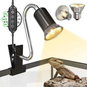 Lámpara terrario tortuga 50W UVA/UVB con temporizador