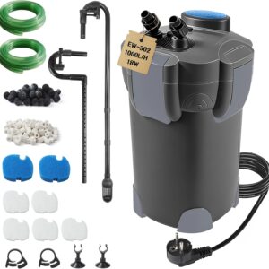 Filtro Externo Acuario EXLECO 1000L/h 18W Profesional