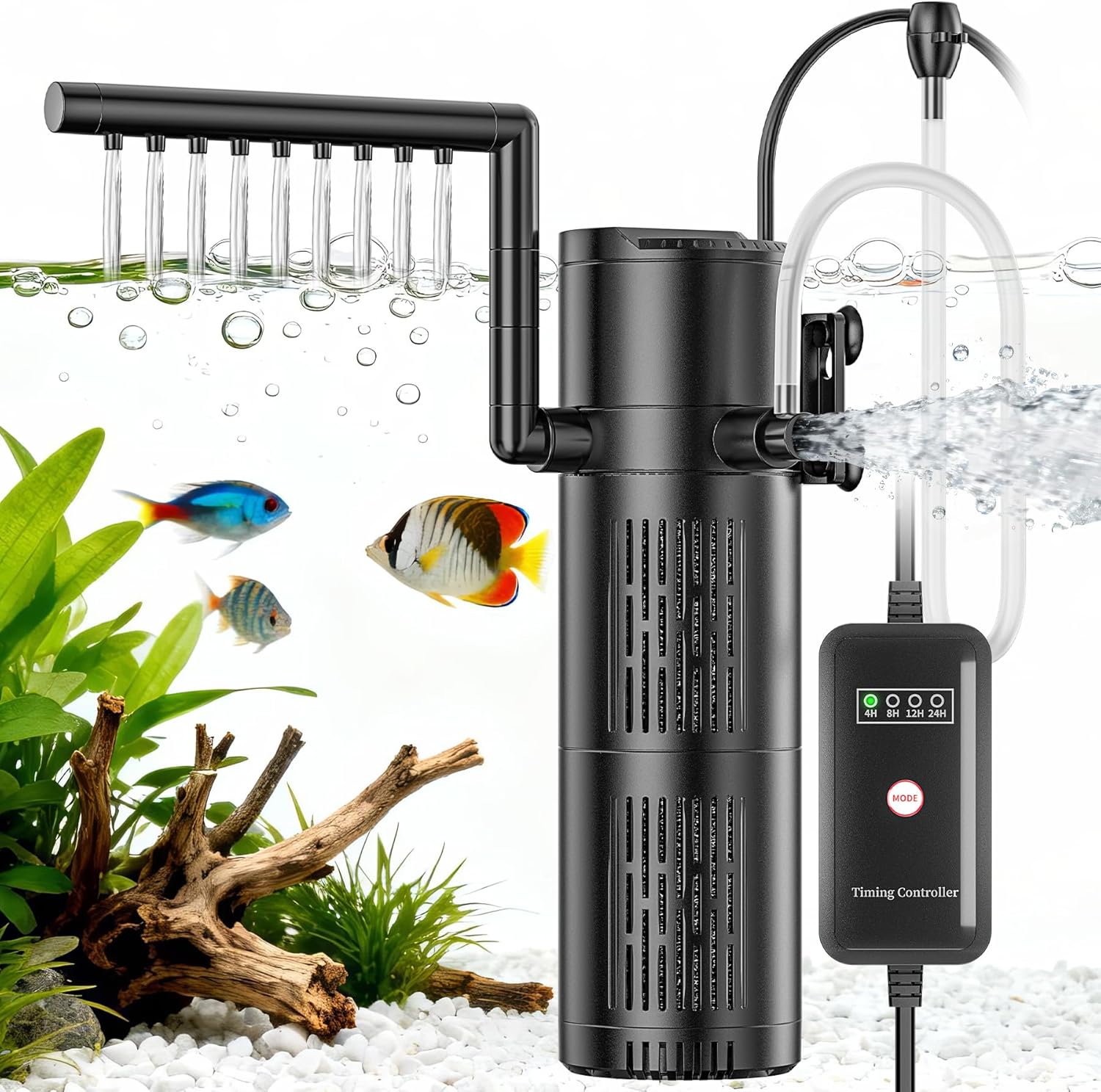 Filtro acuario 5 en 1 Everfarel 6W UV | 500L/h