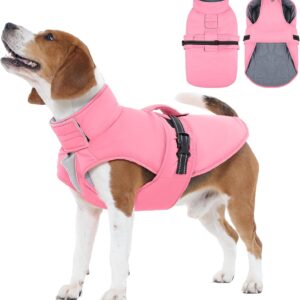 IECOii Abrigo grande para perro resistente al viento