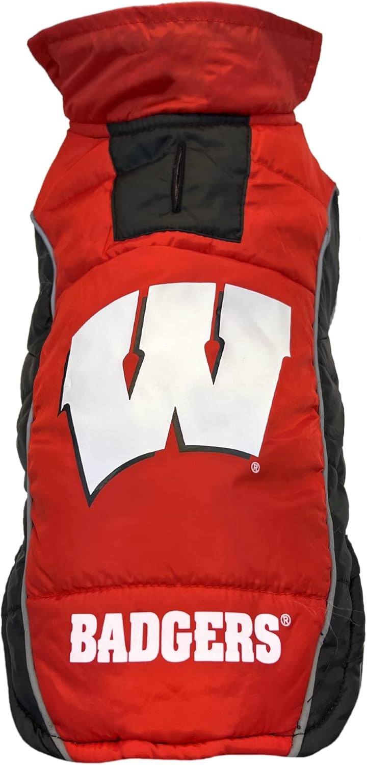 Chaleco acolchado NCAA Wisconsin Badgers para mascotas