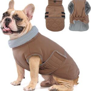 Abrigo para perro mediano - Chaqueta invierno Hjumarayan marrón L