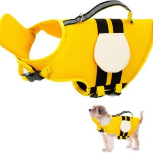 Chaleco salvavidas perro abeja XiXiRan, flotabilidad + asa