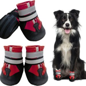 Botas impermeables para perro con suela antideslizante y reflectante