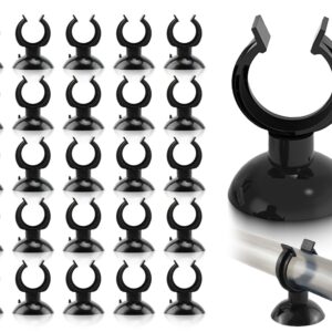 25 ventosas negras para acuario 17x30 mm