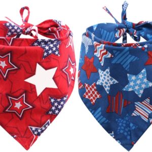 Bandanas patrióticas EE.UU. para mascotas, juego reversible