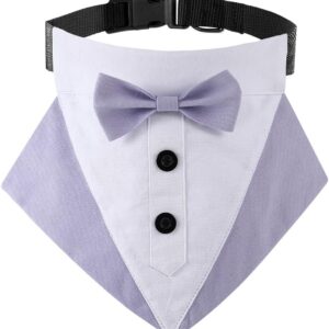Collar pajarita esmoquin para perro, ajustable y elegante
