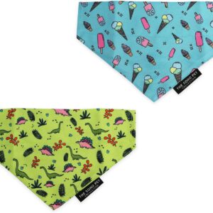 Bandana Ancol Dinosaurio/Helado - 2 uds. para perros