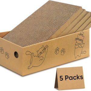 Rascador de cartón premium para gatos AGYM 5 uds.
