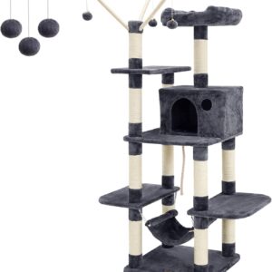 FEANDREA Árbol para gatos PCT86G, elegante y resistente
