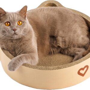 Cesta gatos 3 en 1: rascador, juguete y cama