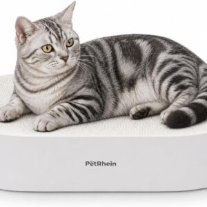 Rascador de cartón para gatos PetRhein, blanca