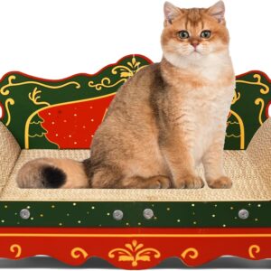 COOZMENT Sofá rascador para gatos, cartón reciclable