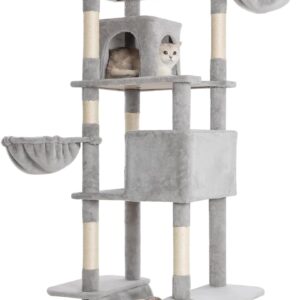Árbol para gatos Komicoll 81 cm, torre rascador con hamaca