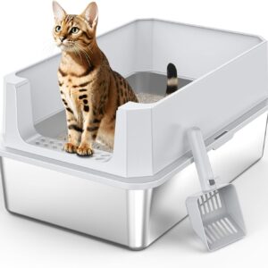Arenero XL acero inoxidable para gatos 28L